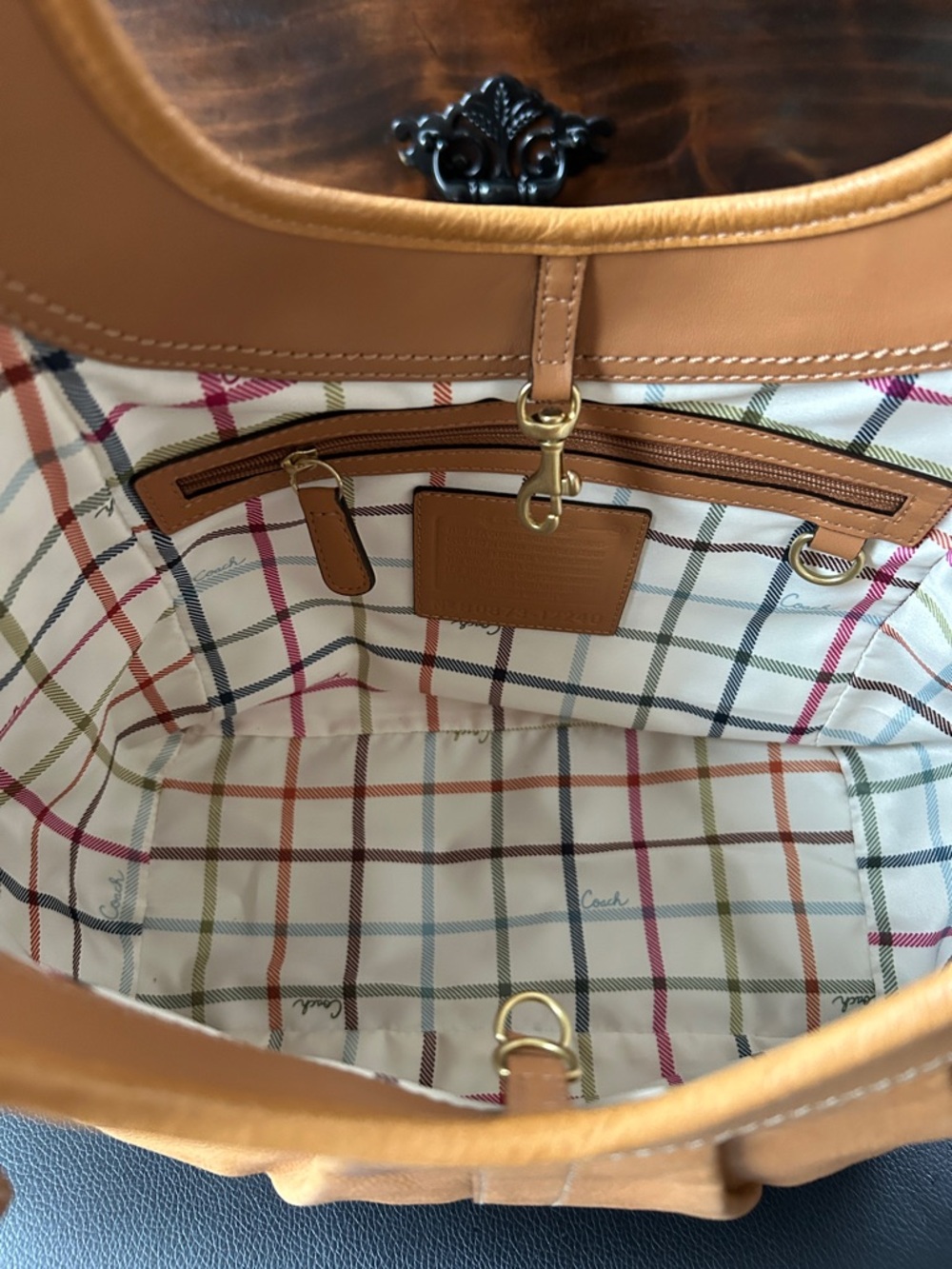 NWT Authentic Tan Leather COACH Ergo Hobo Bag. - Picture 8 of 11